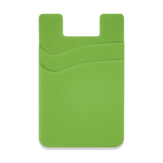 Dual Silicone Phone Wallets Bright Green